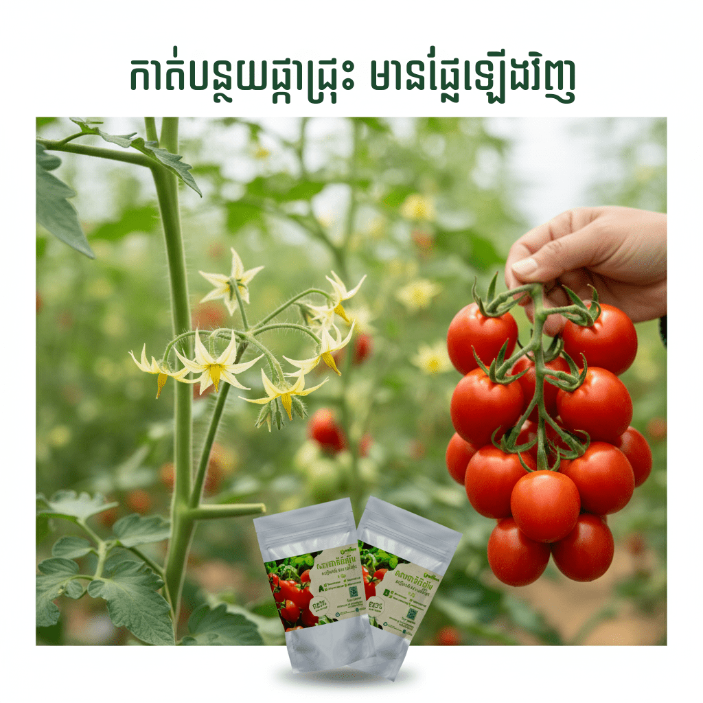 ជីអាបេ ដាំបន្លែលើទឹក សម្រាប់ ប៉េងប៉ោះ for faster gowth, and smart tools in Cambodia